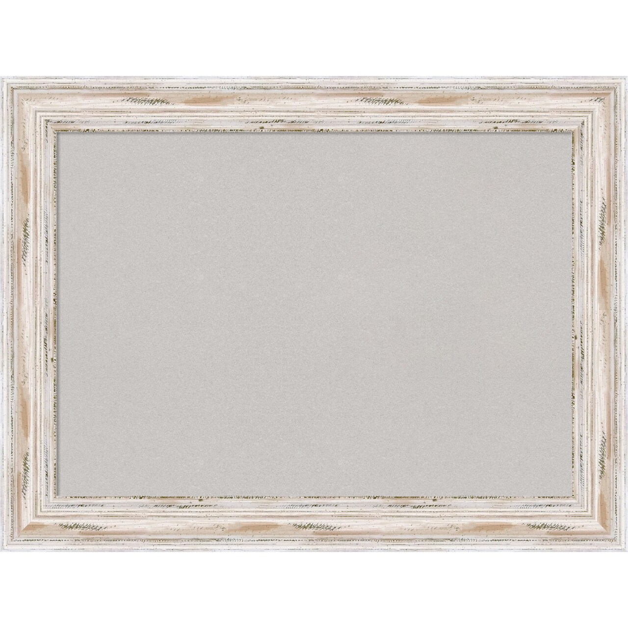 Cork Board, Alexandria White Wash Wood Frame - Bulletin Board, Organization Board, Pin Board